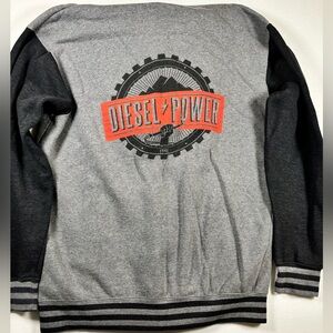 Diesel Power Hooded Zip Up Sweatshirt Jacket Size Large
